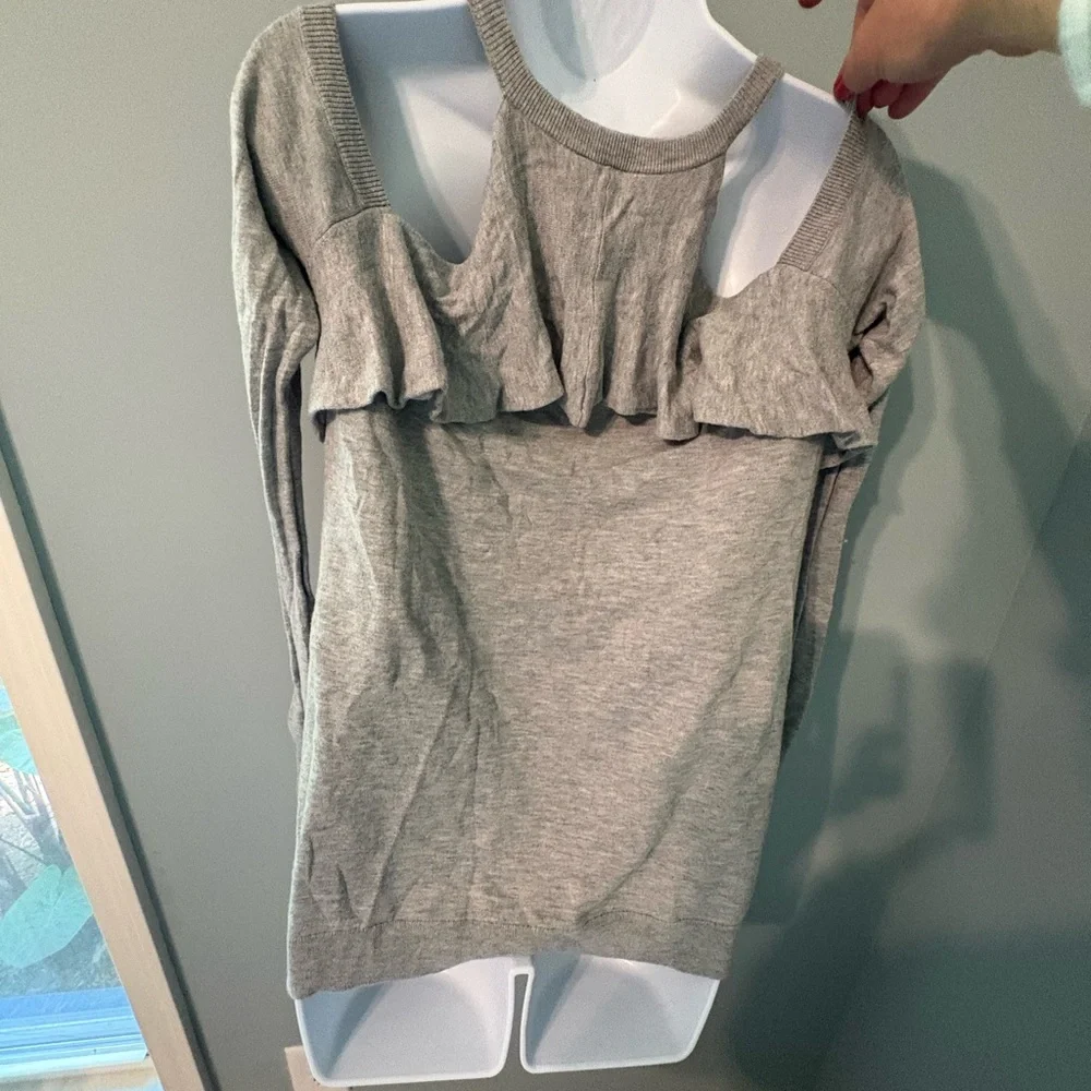 Chelsea28 Heather Gray Knit Top